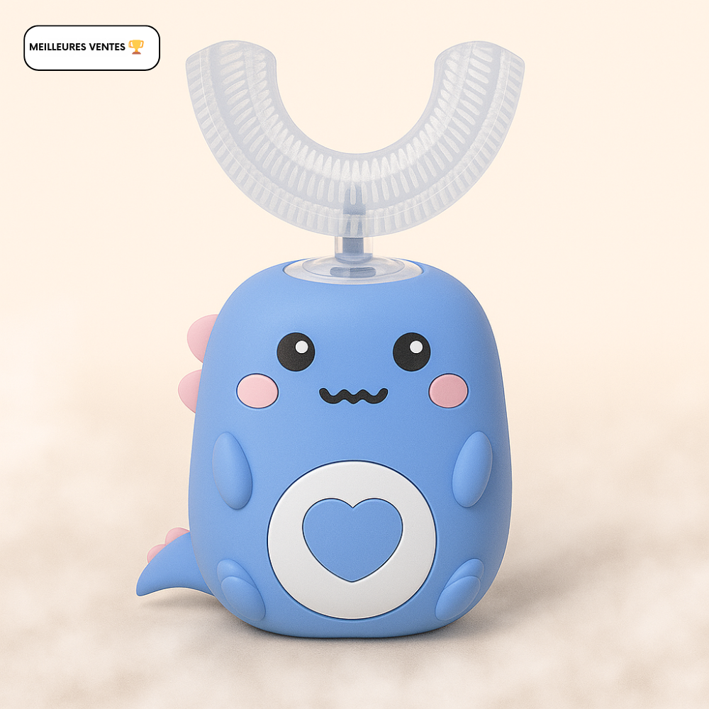KiddoBrush™ | Brosse à dents ultrasonique U-forme 360° pour enfants – rend le brossage des dents amusant, facile et efficace