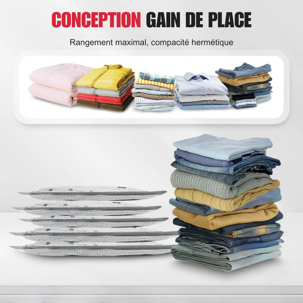 VacuPack™ | Emballez plus intelligemment et gagnez beaucoup plus de place