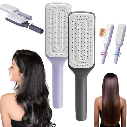 BrosseParfaite™ | Brosse à cheveux auto-nettoyante pour un soin des cheveux sans effort