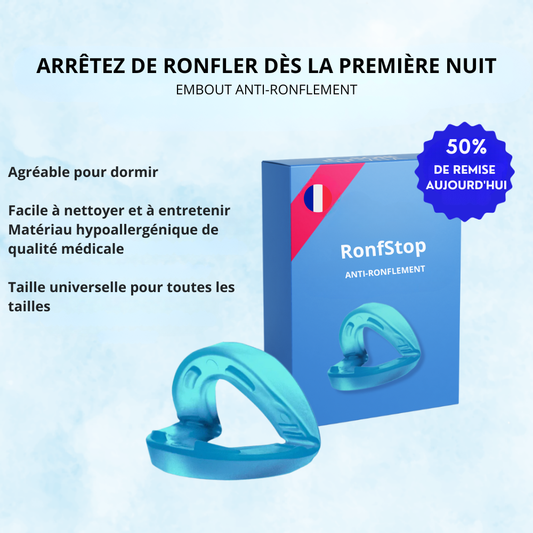 RonfStop™ | Retrouver le calme dans la chambre à coucher et se réveiller frais et reposé