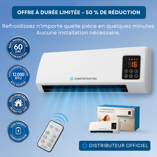 Comfortair Pro™ | Stoppez la chaleur d’été – rafraîchissez vos pièces en quelques minutes