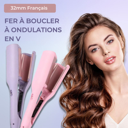 VagueLuxe™ – Le fer à waves qui crée des ondulations françaises élégantes en quelques minutes