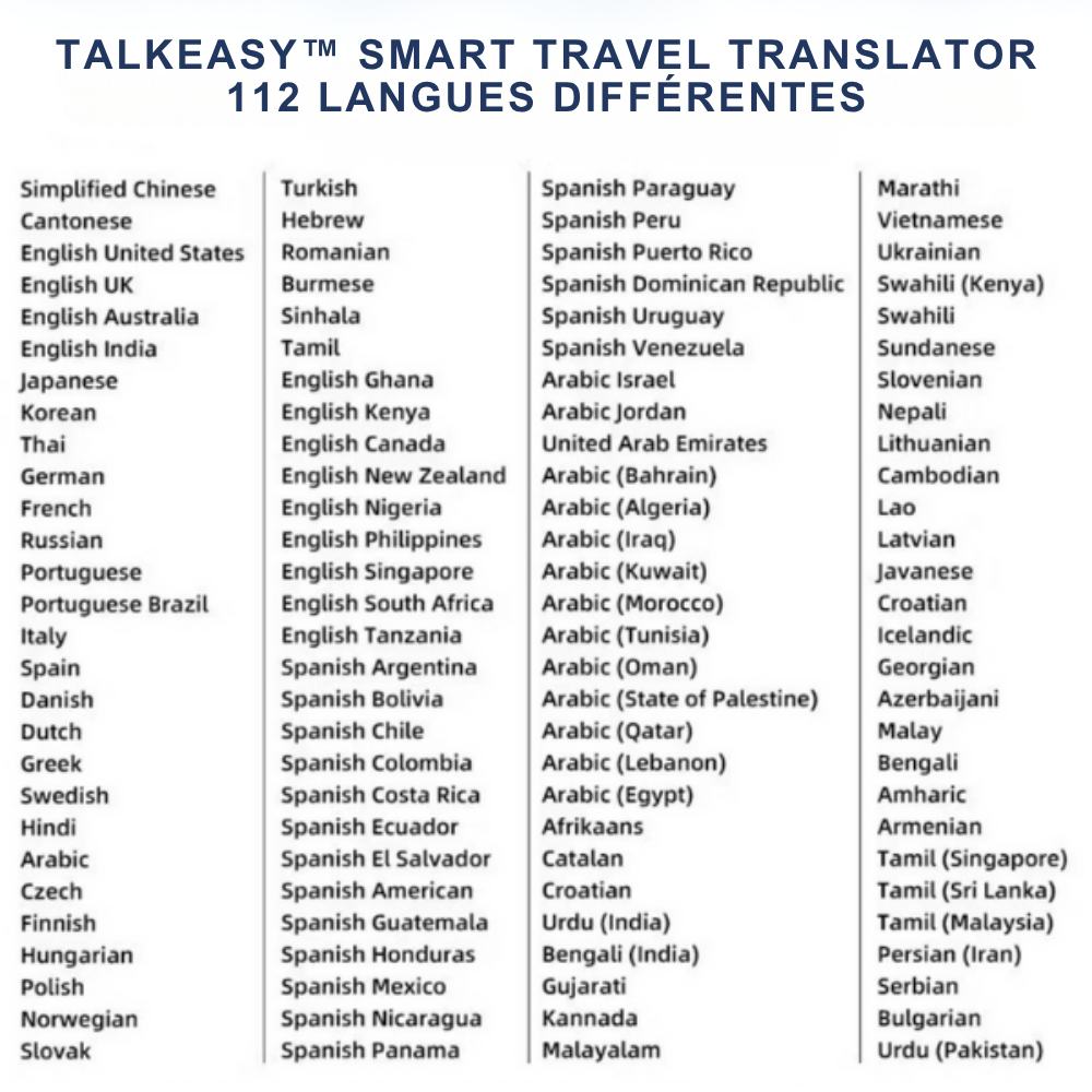 TalkEasy™ | Votre traducteur de voyage ultime en taille de poche !