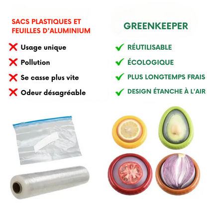 GreenKeeper™ | Contenants pour fruits et légumes avec joint en silicone