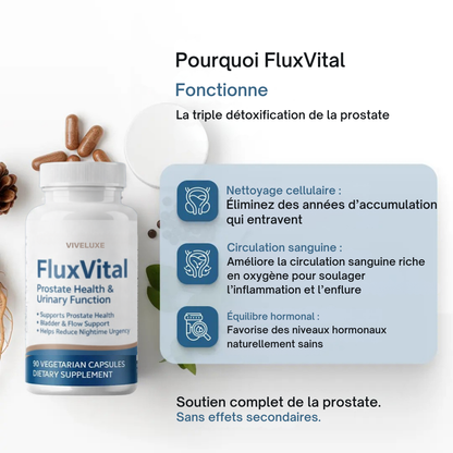 FluxVital™ | Soutien d'un bon flux urinaire et moins de visites nocturnes aux toilettes