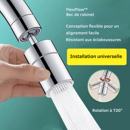 FlexiFlow™ | Rallonge de robinet 360° – flux d’eau flexible et pratique pour tout évier