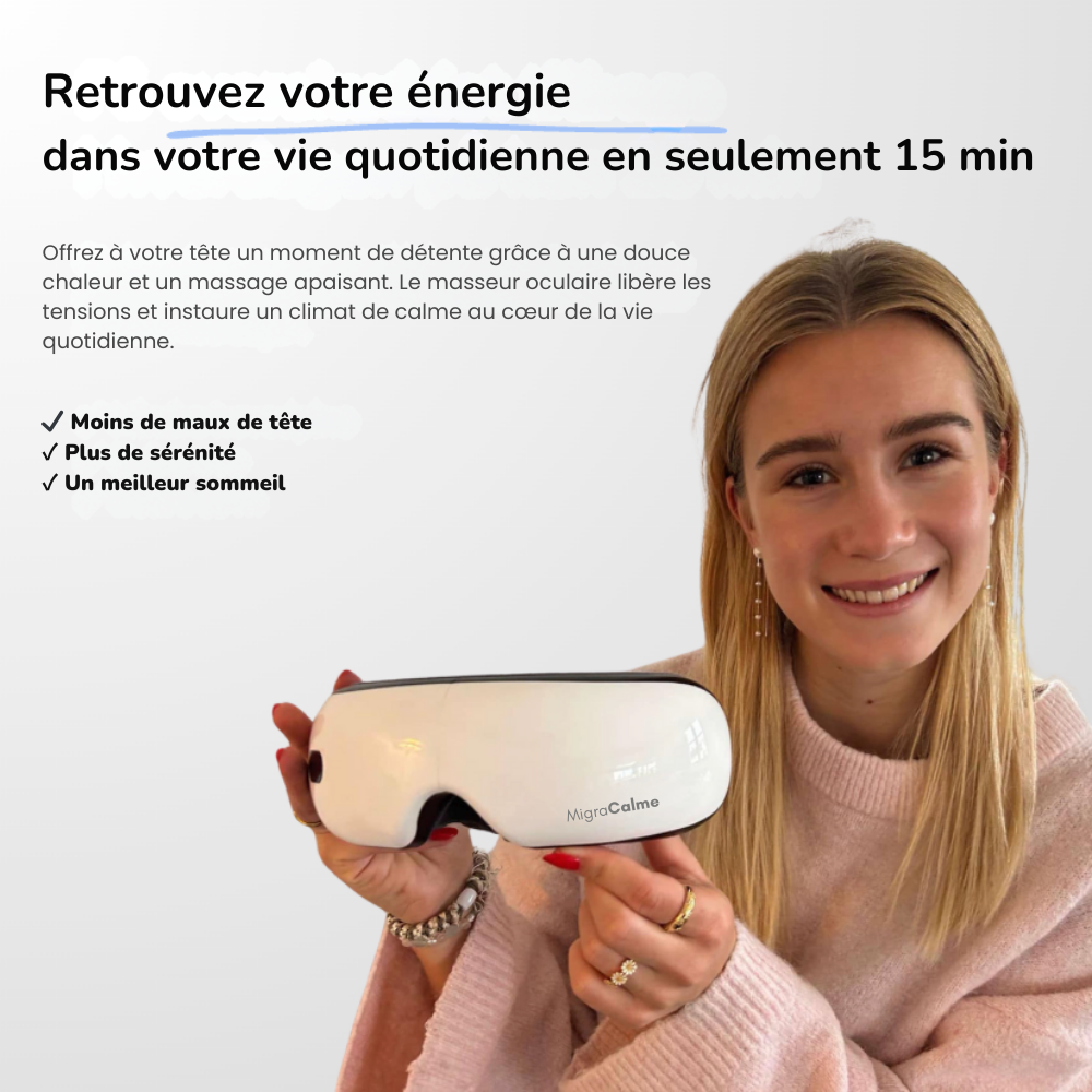 MigraCalme™ – Le masque chauffant qui apaise la migraine et relâche la tension en quelques minutes