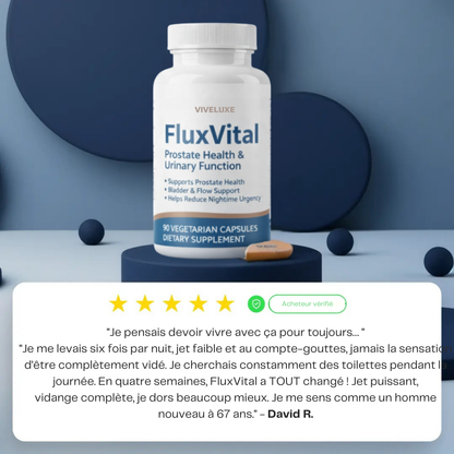 FluxVital™ | Soutien d'un bon flux urinaire et moins de visites nocturnes aux toilettes