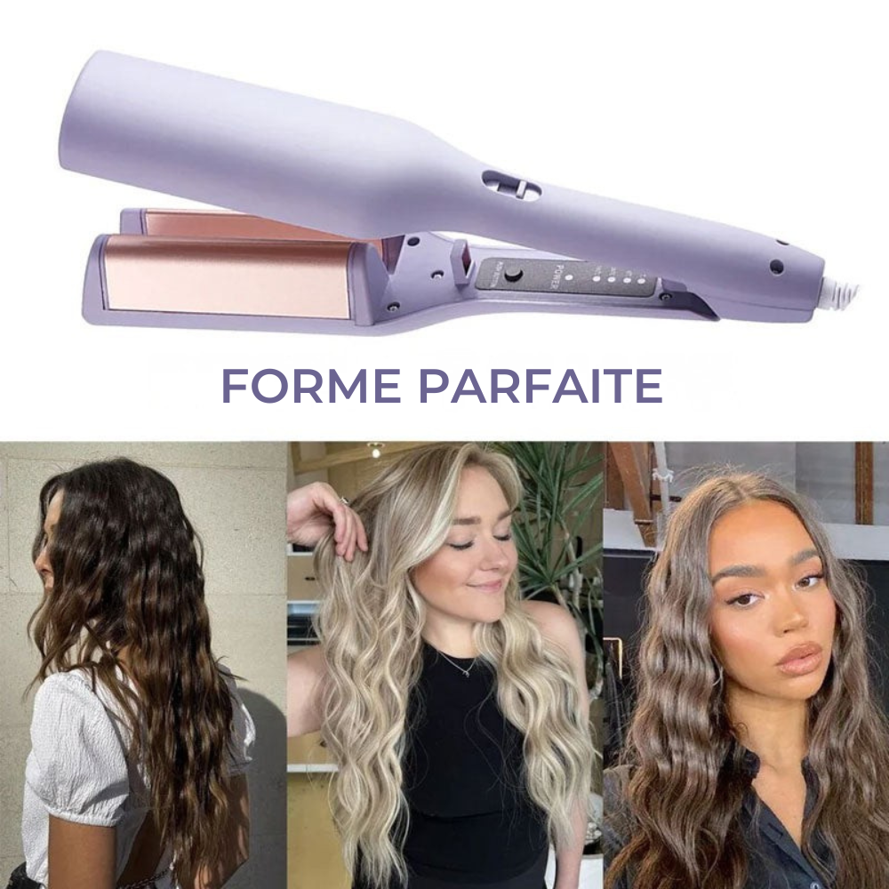 VagueLuxe™ – Le fer à waves qui crée des ondulations françaises élégantes en quelques minutes