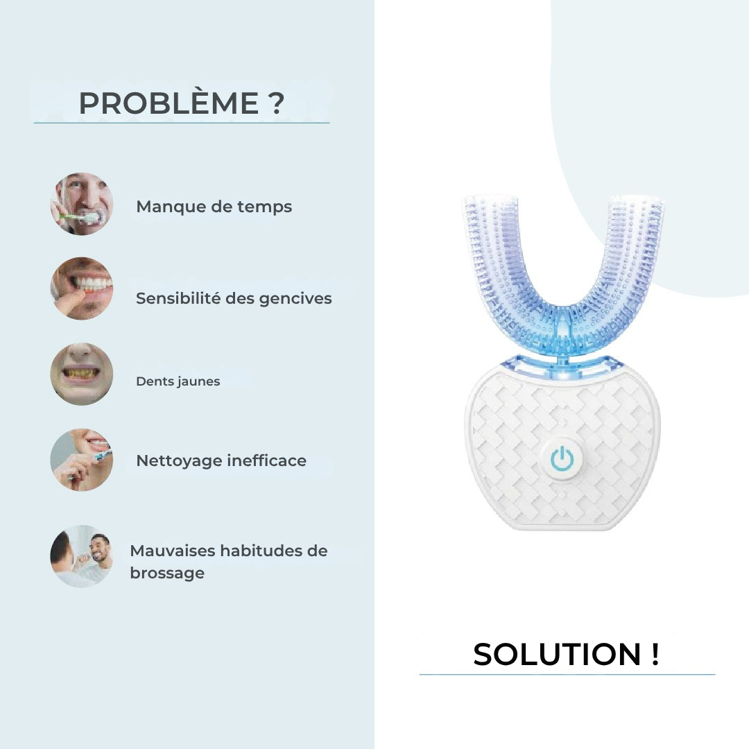 HappySmile™ | Brosse à dents simple et rapide en moins de 30 secondes !