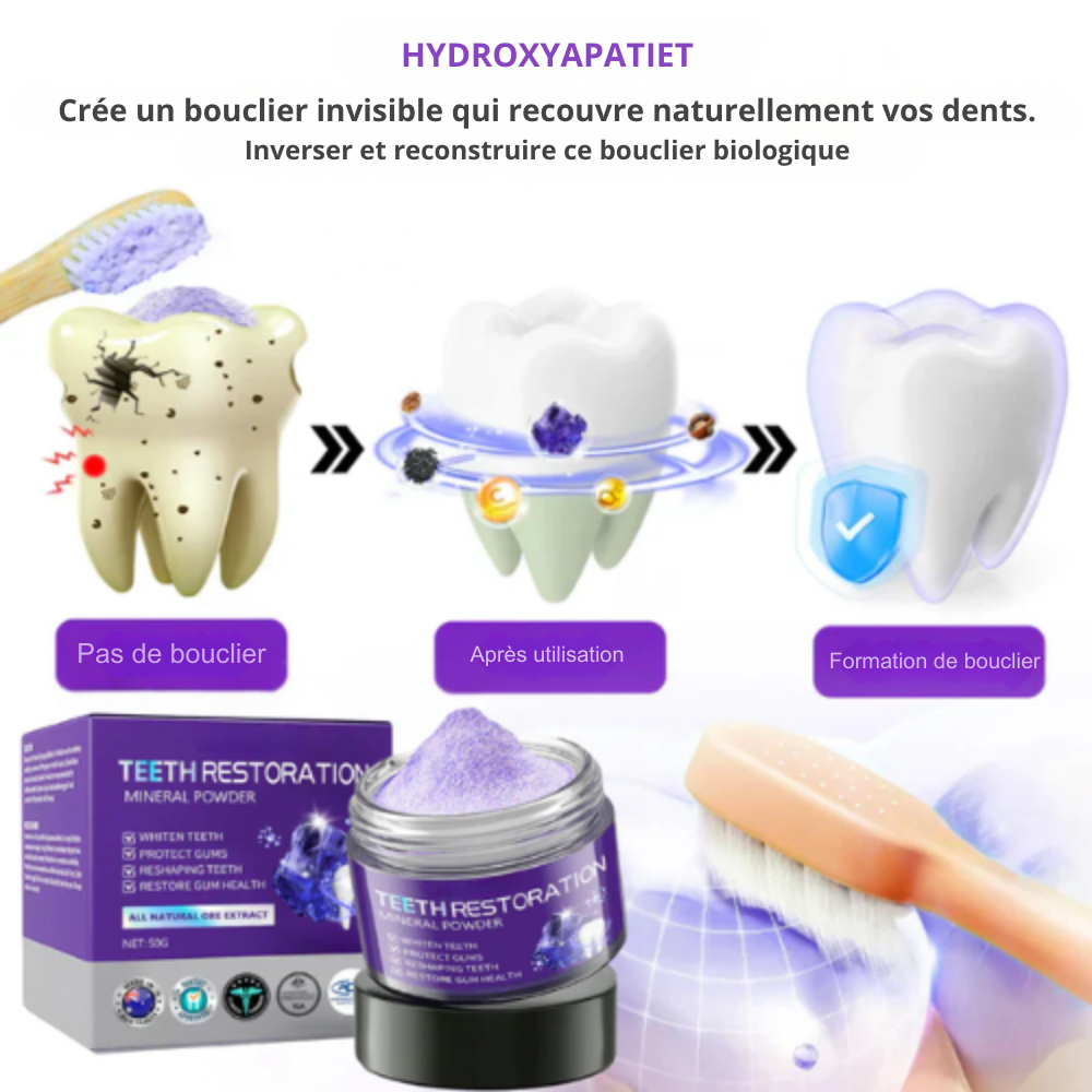 RénovaDent™ – La poudre minérale qui restaure l’émail et apaise la sensibilité