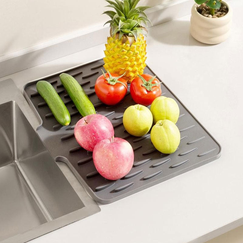 KitchenMat™ | Tapis de drainage en silicone incliné – résistant à la chaleur et antidérapant