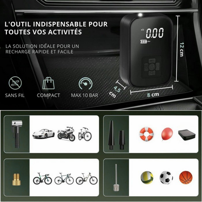 AirCharge Pro™ | Den ultimative bærbare 4-i-1-dækpumpe🚗