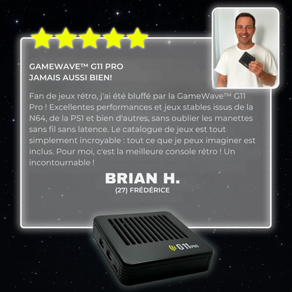 GameWave™ G11 Pro | Console avec plus de 100 000 jeux rétro pour toute la famille