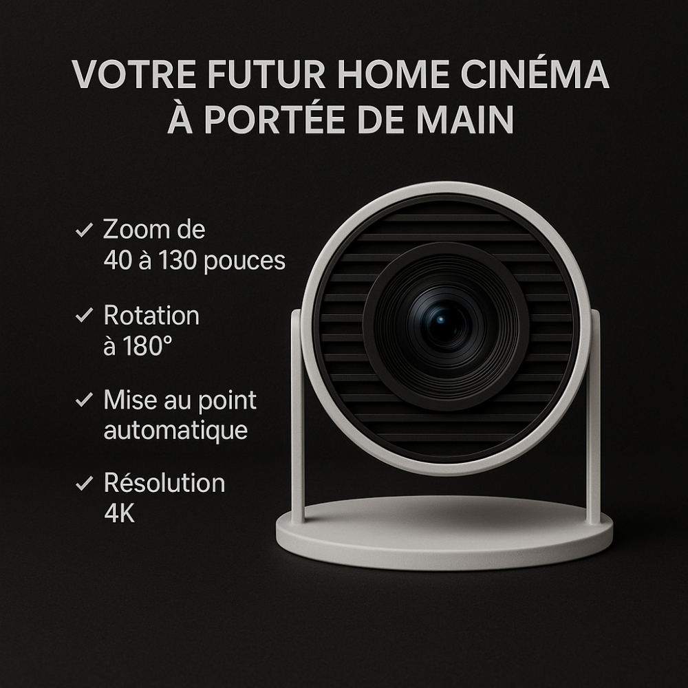 CinéBeam™ – Transformez n’importe quel mur en véritable écran de cinéma