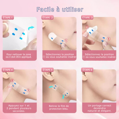 InvisiLift™ | Bandeau de lifting facial invisible – 40 pièces par paquet