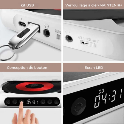 CDPortable™ – Le lecteur CD moderne qui redonne vie à vos albums préférés