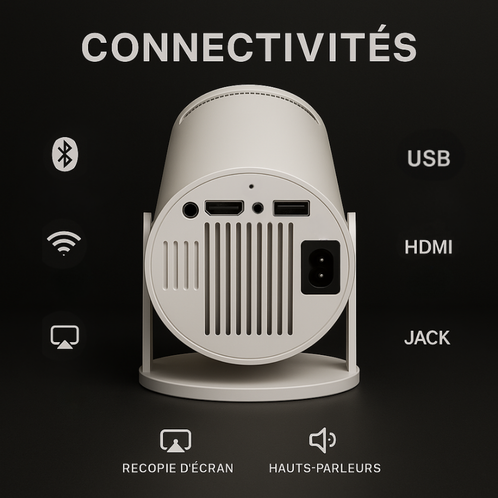 CinéBeam™ – Transformez n’importe quel mur en véritable écran de cinéma