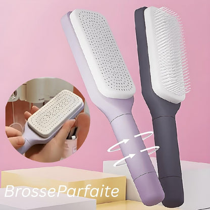 BrosseParfaite™ | Brosse à cheveux auto-nettoyante pour un soin des cheveux sans effort