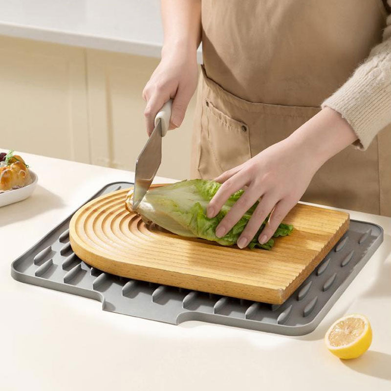 KitchenMat™ | Tapis de drainage en silicone incliné – résistant à la chaleur et antidérapant