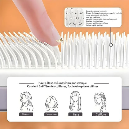 BrosseParfaite™ | Brosse à cheveux auto-nettoyante pour un soin des cheveux sans effort