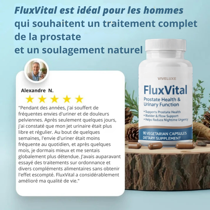 FluxVital™ | Soutien d'un bon flux urinaire et moins de visites nocturnes aux toilettes