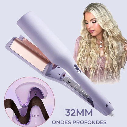 VagueLuxe™ – Le fer à waves qui crée des ondulations françaises élégantes en quelques minutes