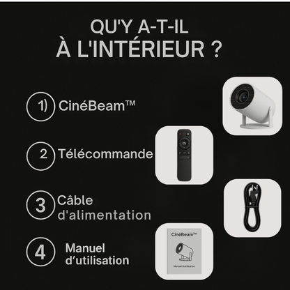 CinéBeam™ – Transformez n’importe quel mur en véritable écran de cinéma