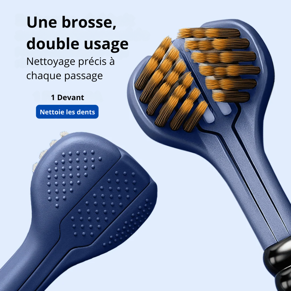 TriBrosse™ 3D | Brossez plus vite, plus proprement et plus facilement que jamais