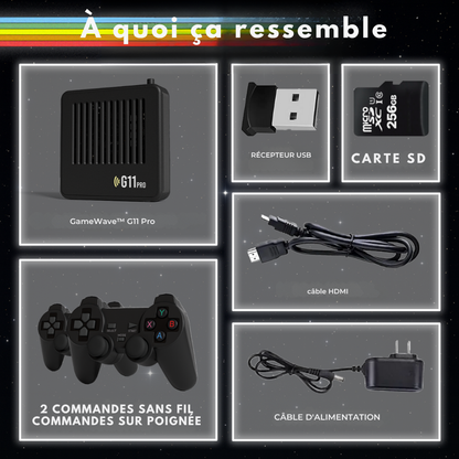 GameWave™ G11 Pro | Console avec plus de 100 000 jeux rétro pour toute la famille
