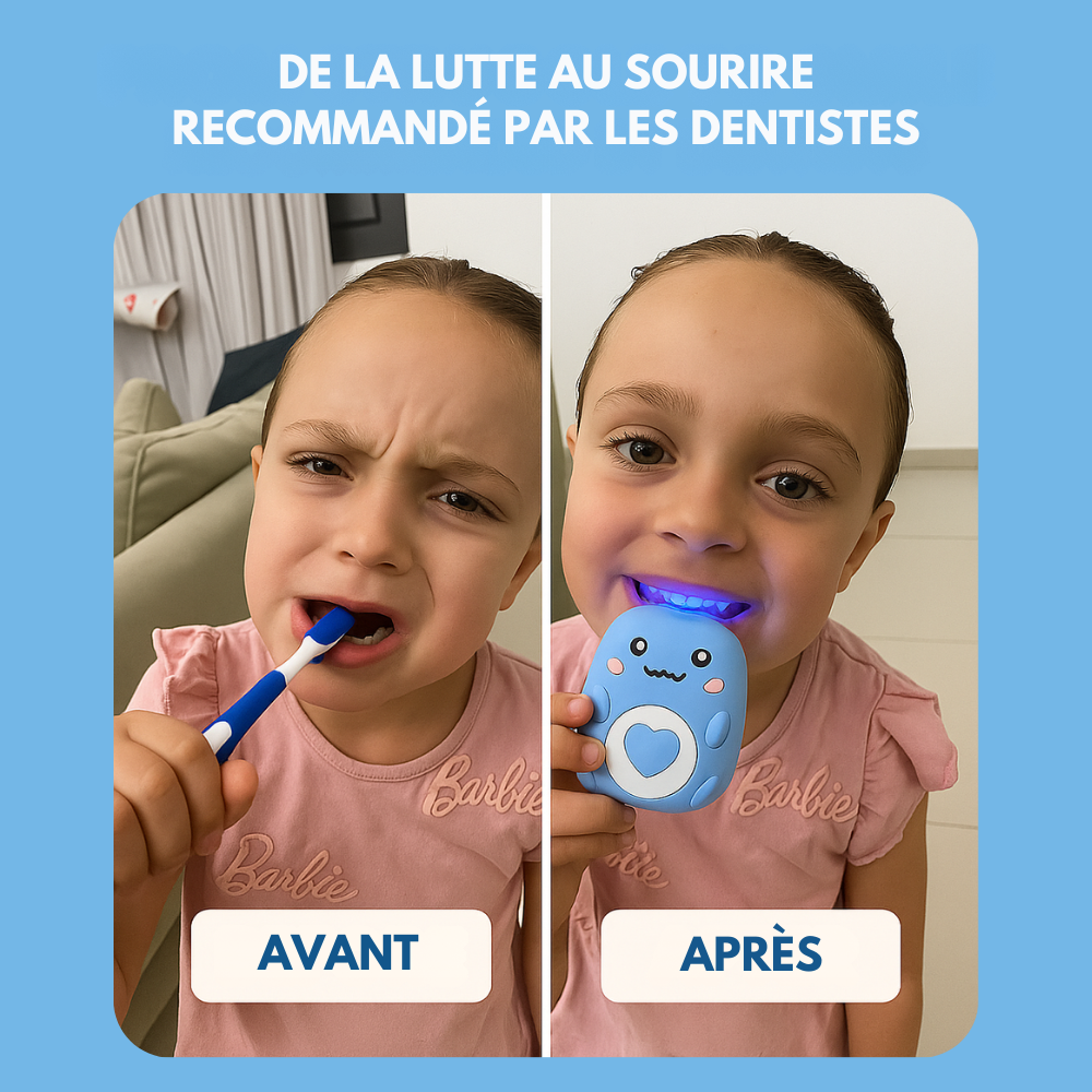 KiddoBrush™ | Brosse à dents ultrasonique U-forme 360° pour enfants – rend le brossage des dents amusant, facile et efficace