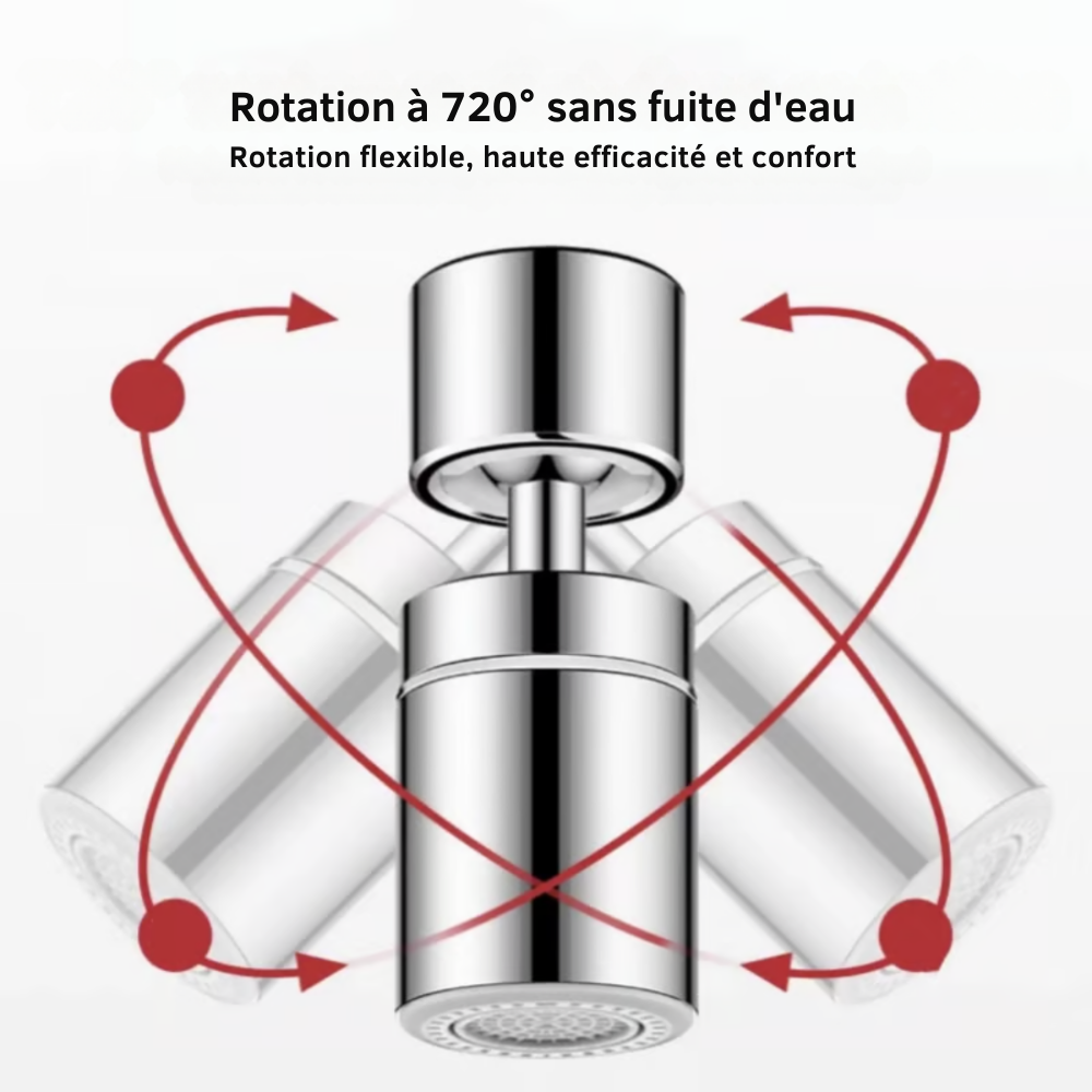 FlexiFlow™ | Rallonge de robinet 360° – flux d’eau flexible et pratique pour tout évier