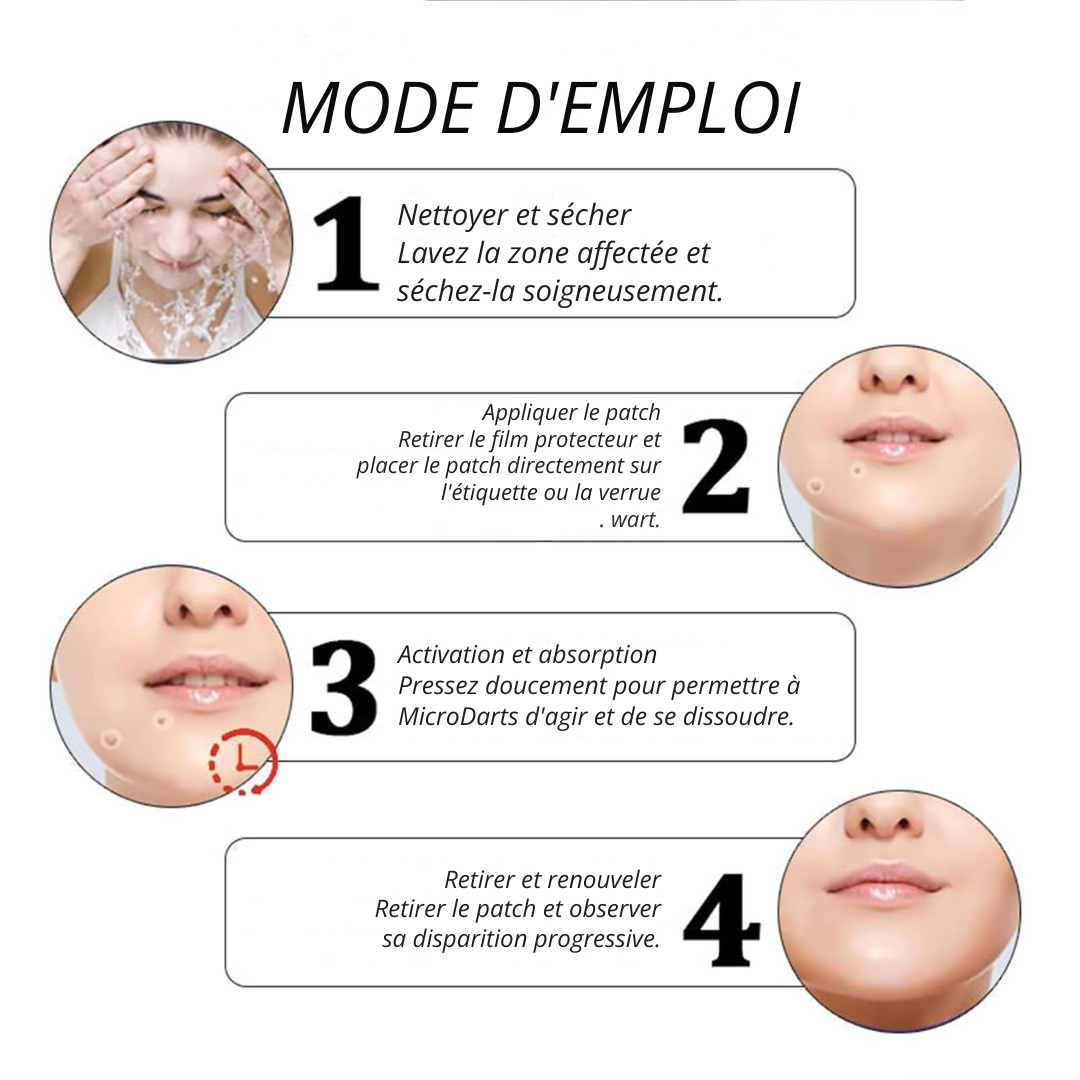 DermaPatch™ | Enlever les grains de beauté pendants sans douleur - pas de cicatrices, pas de coupures, pas de stress !
