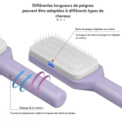 BrosseParfaite™ | Brosse à cheveux auto-nettoyante pour un soin des cheveux sans effort