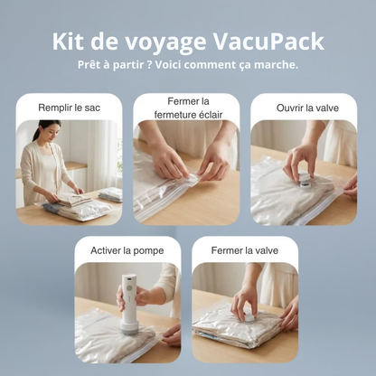 VacuPack™ | Emballez plus intelligemment et gagnez beaucoup plus de place