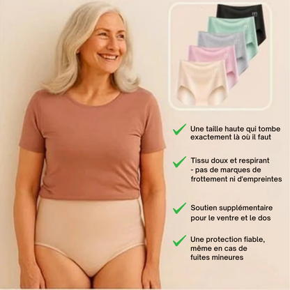 Velisse™ | Lot de 6 culottes respirantes et confortables à taille haute et soutien abdominal