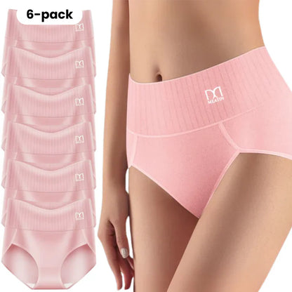 Velisse™ | Lot de 6 culottes respirantes et confortables à taille haute et soutien abdominal