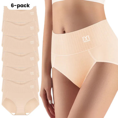 Velisse™ | Lot de 6 culottes respirantes et confortables à taille haute et soutien abdominal
