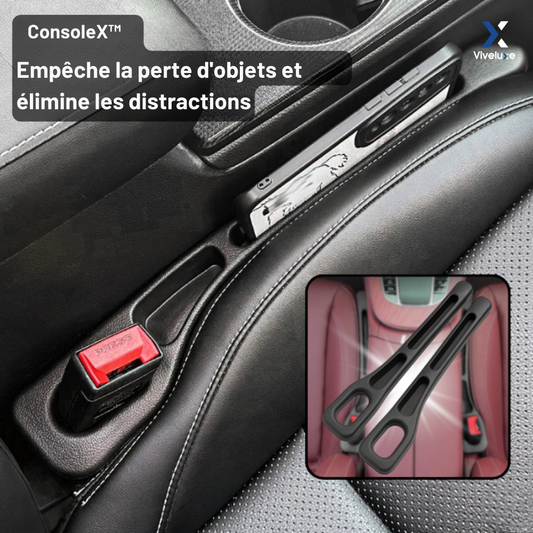 ConsoleX™ – L’accessoire discret qui empêche tout de tomber entre vos sièges