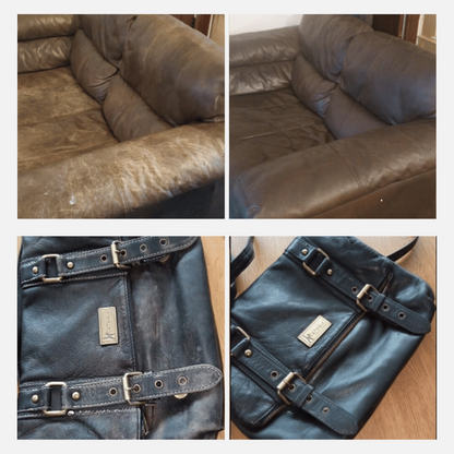 LeatherGlow™ | Baume de Réparation pour Cuir et Meubles + Brosse Applicatrice